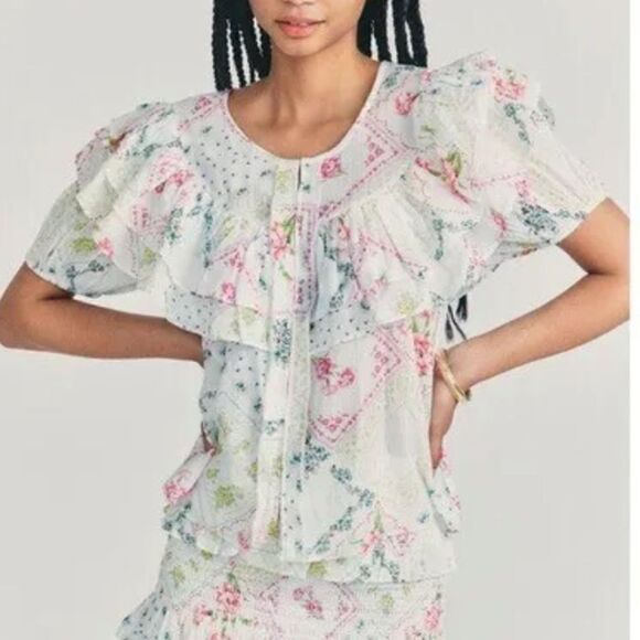 LoveShackFancy Amora Top Medium in Magic Light  Revolve - Picture 14 of 14